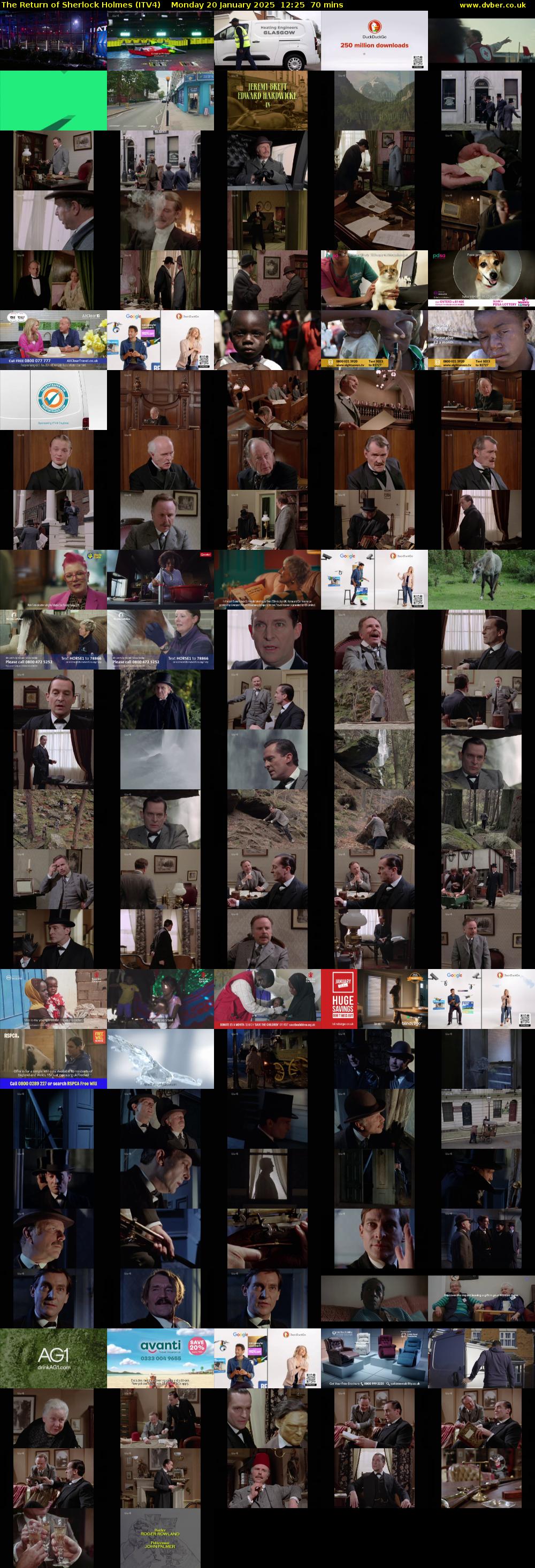 The Return of Sherlock Holmes (ITV4) Monday 20 January 2025 12:25 - 13:35