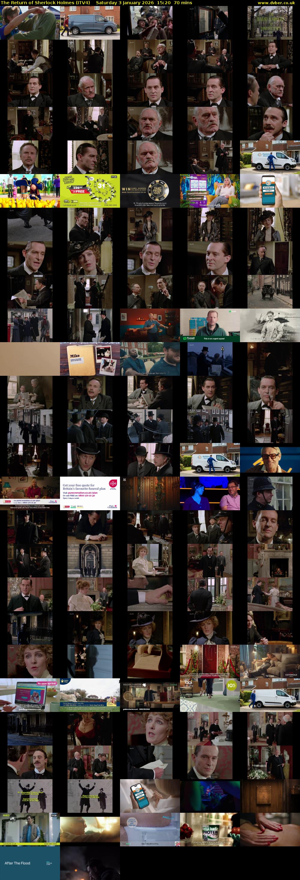 The Return of Sherlock Holmes (ITV4) Saturday 3 January 2026 15:20 - 16:30