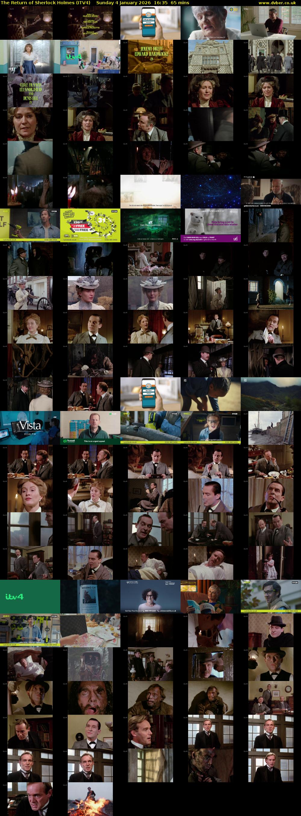 The Return of Sherlock Holmes (ITV4) Sunday 4 January 2026 16:35 - 17:40