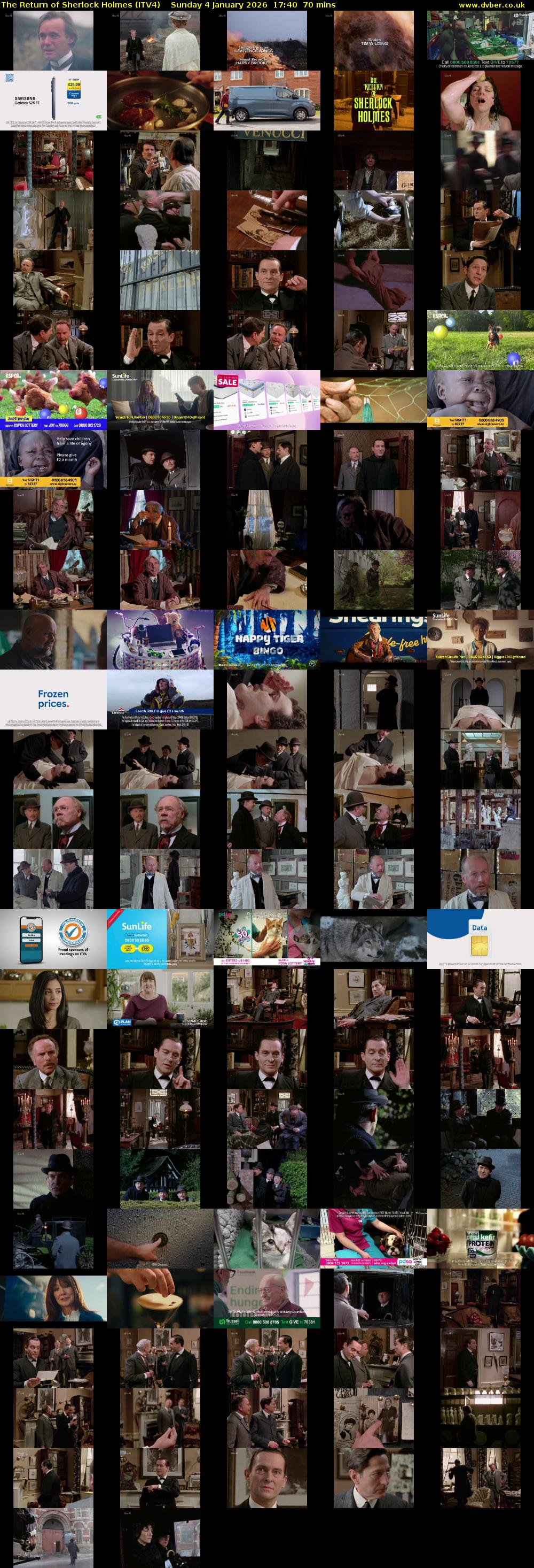 The Return of Sherlock Holmes (ITV4) Sunday 4 January 2026 17:40 - 18:50