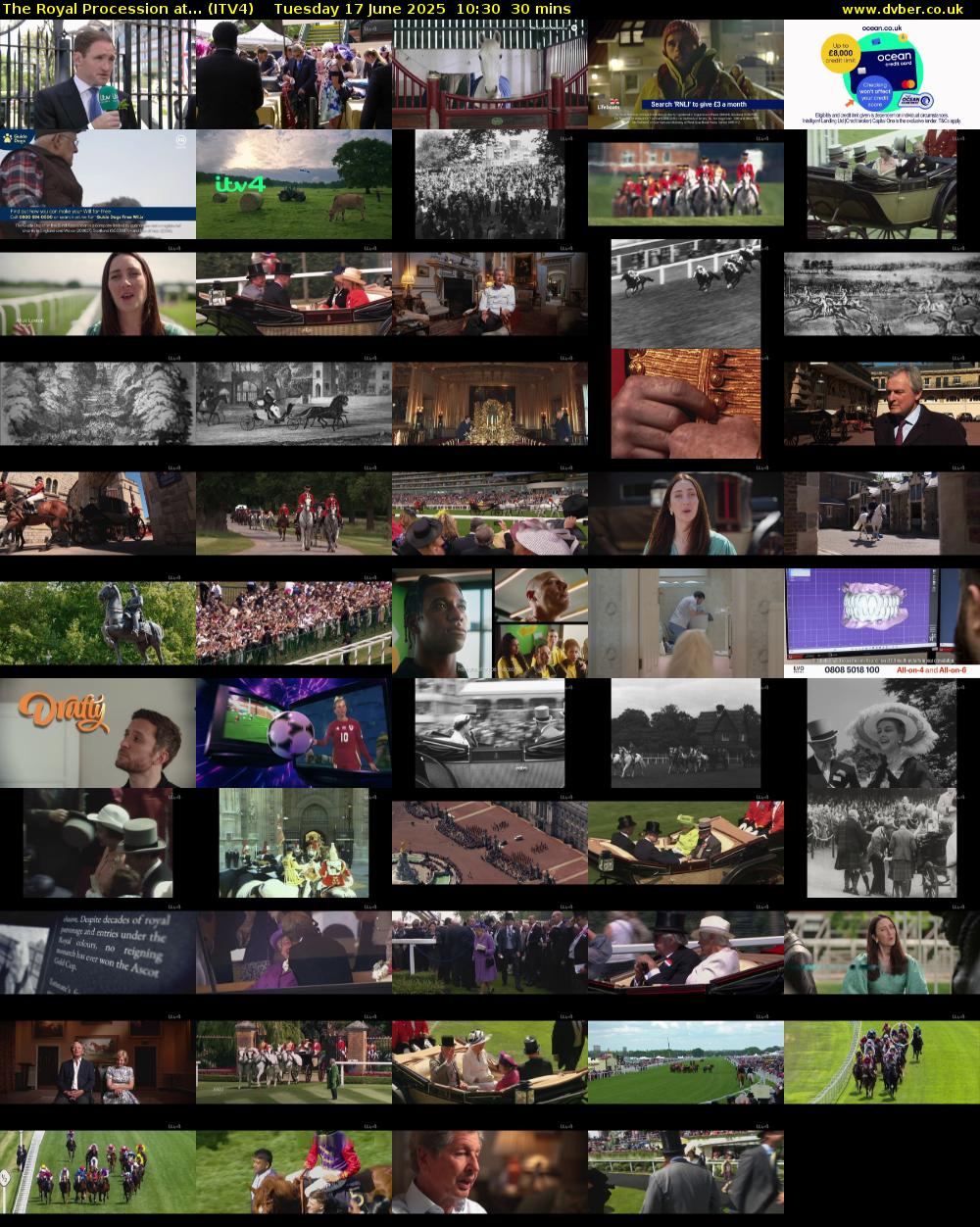 The Royal Procession at... (ITV4) Tuesday 17 June 2025 10:30 - 11:00