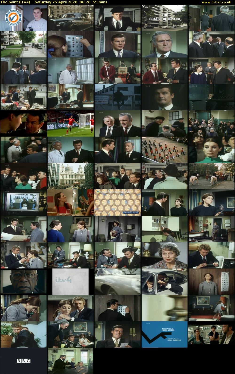 The Saint (ITV4) Saturday 25 April 2020 06:20 - 07:15