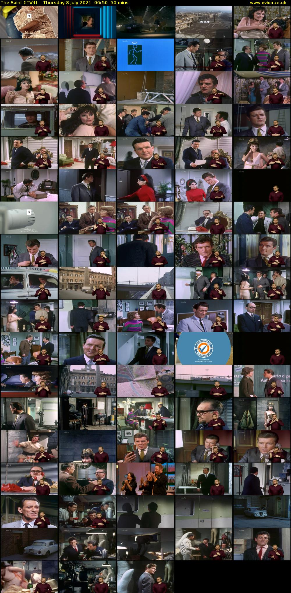 The Saint (ITV4) Thursday 8 July 2021 06:50 - 07:40