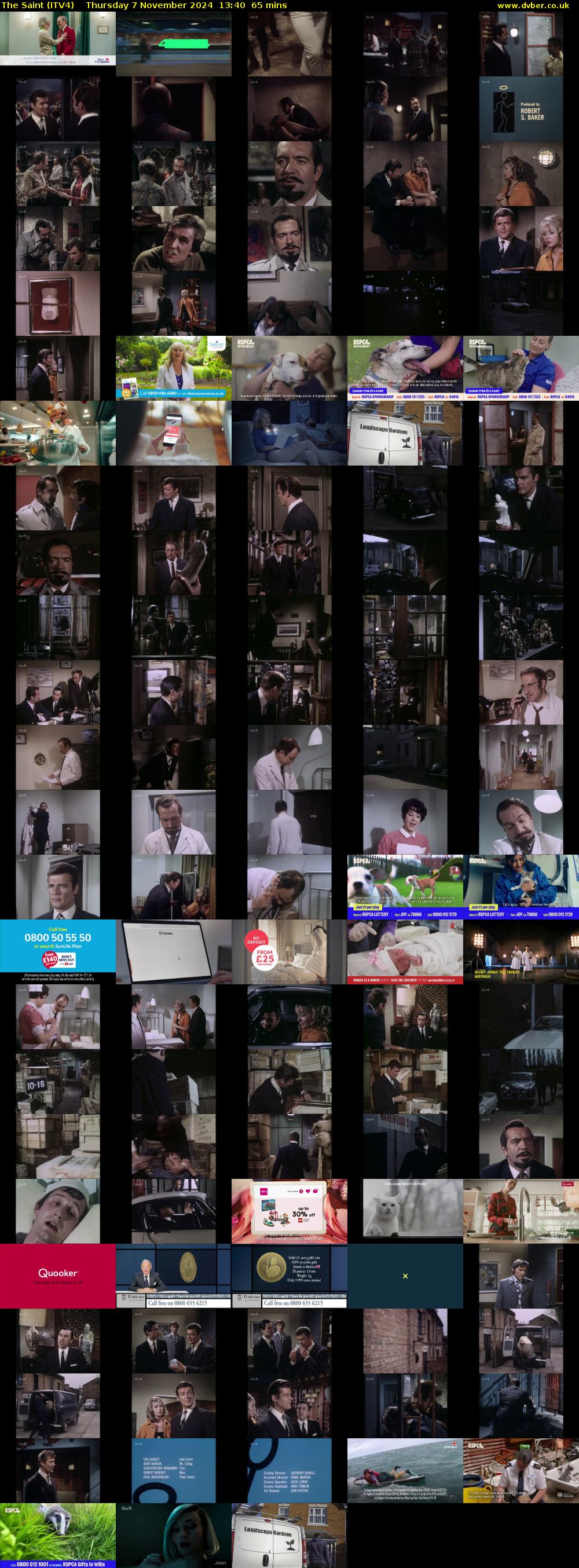 The Saint (ITV4) Thursday 7 November 2024 13:40 - 14:45