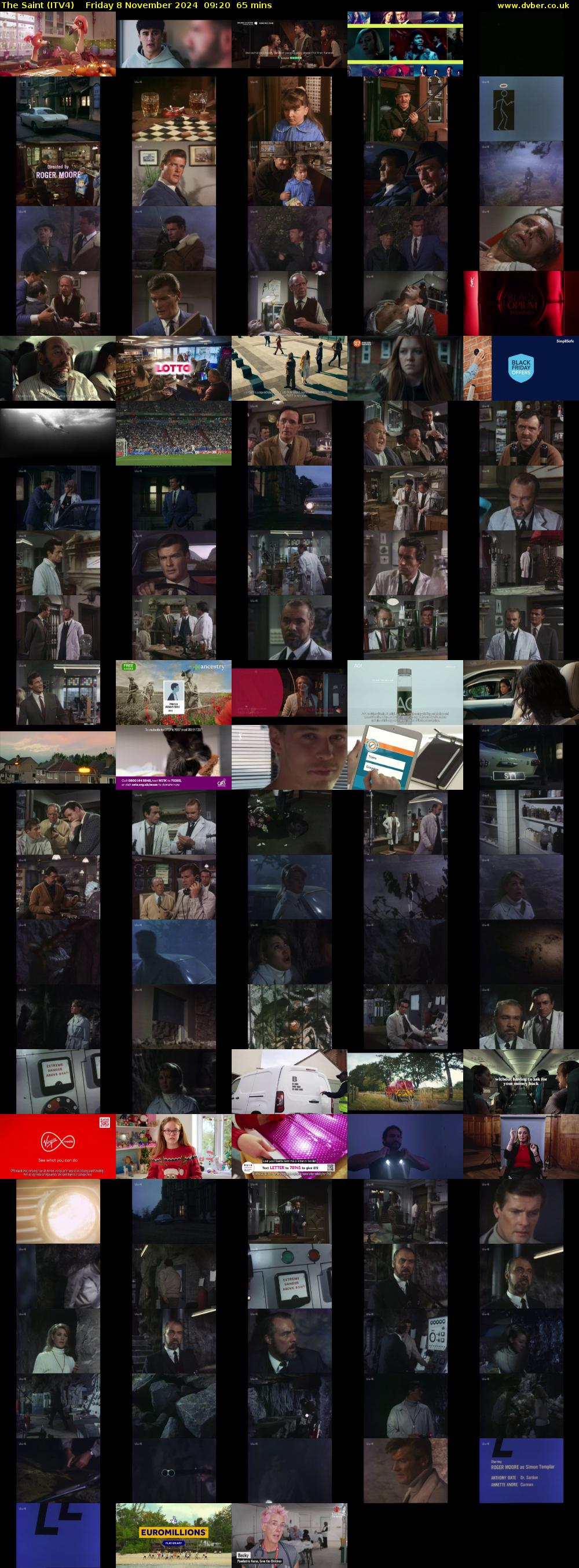 The Saint (ITV4) Friday 8 November 2024 09:20 - 10:25