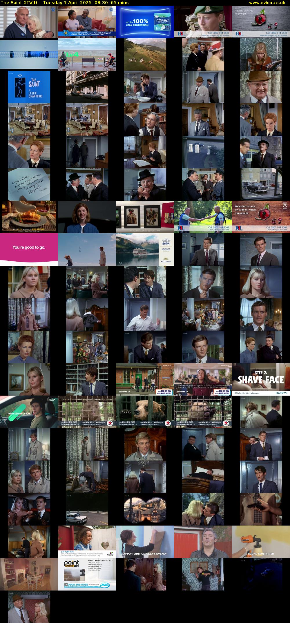 The Saint (ITV4) Tuesday 1 April 2025 08:30 - 09:35