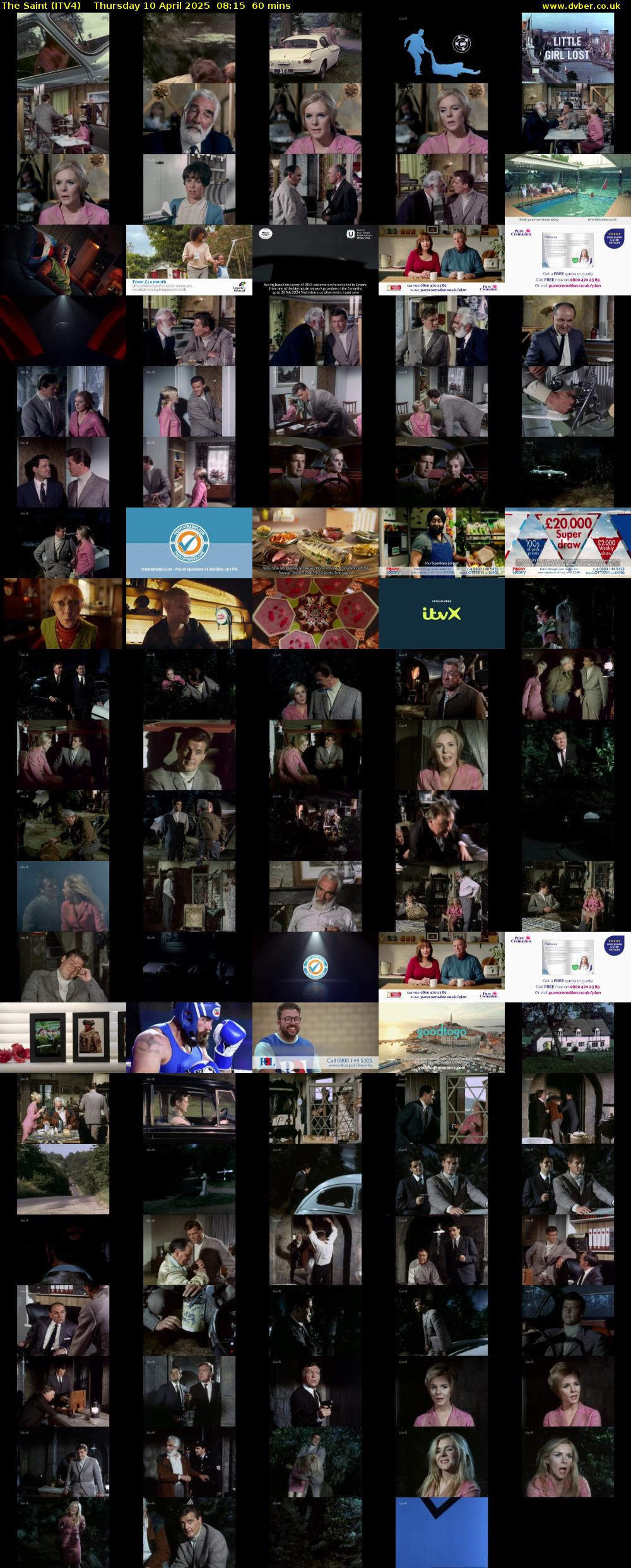 The Saint (ITV4) Thursday 10 April 2025 08:15 - 09:15