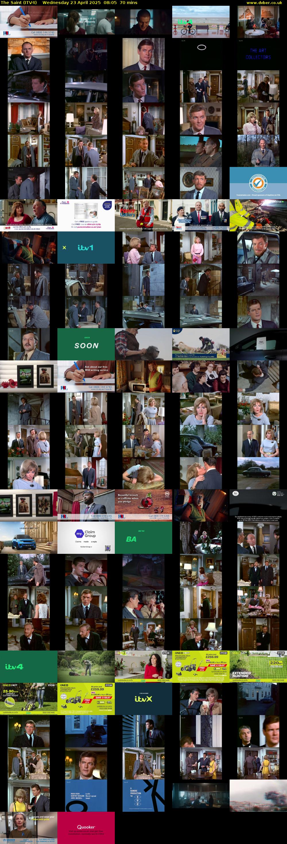 The Saint (ITV4) Wednesday 23 April 2025 08:05 - 09:15