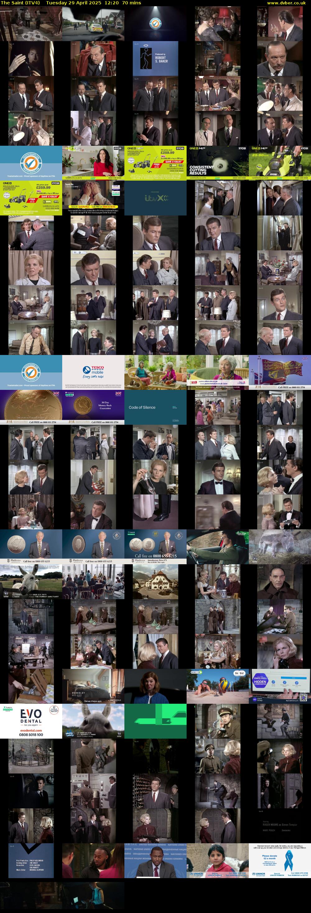 The Saint (ITV4) Tuesday 29 April 2025 12:20 - 13:30