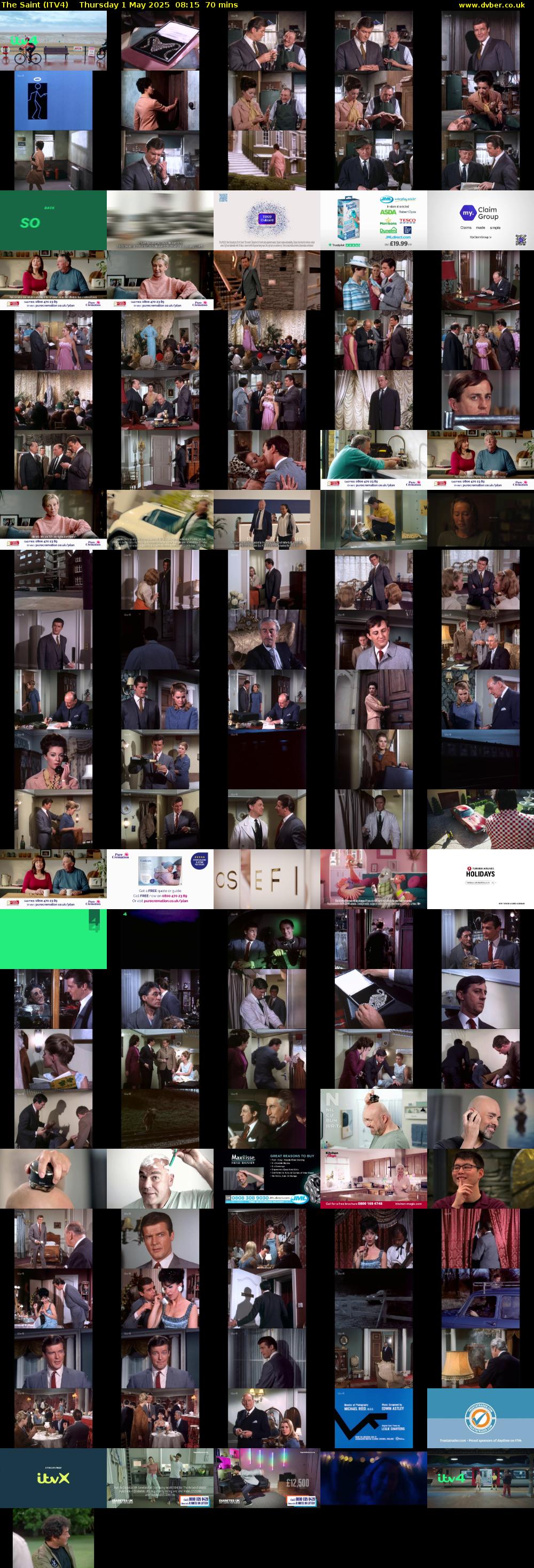The Saint (ITV4) Thursday 1 May 2025 08:15 - 09:25