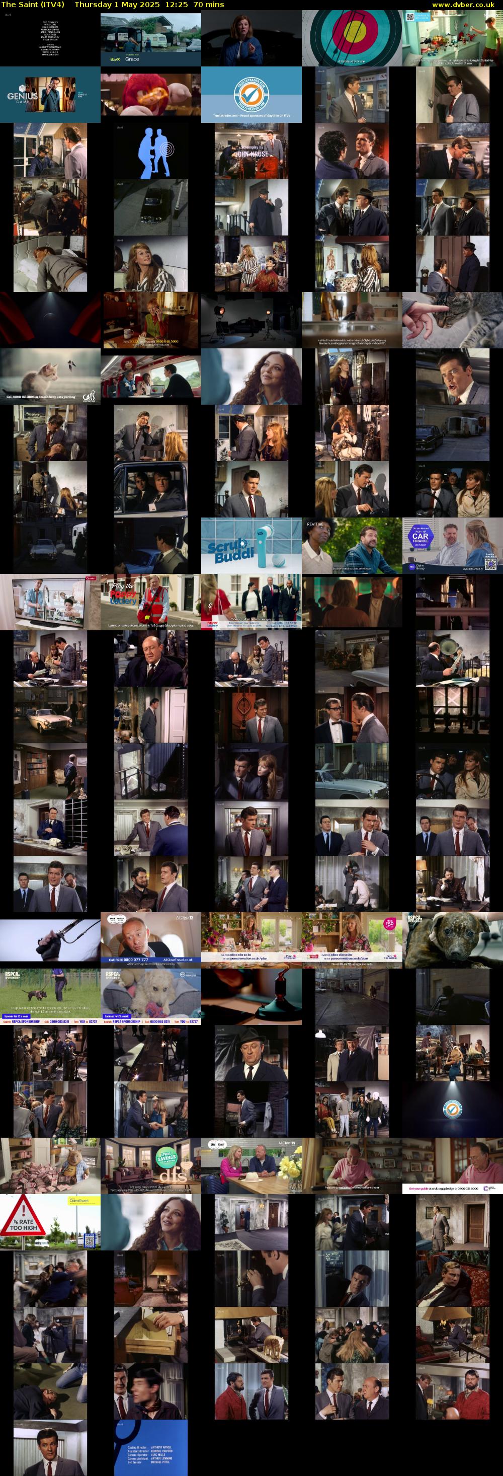 The Saint (ITV4) Thursday 1 May 2025 12:25 - 13:35