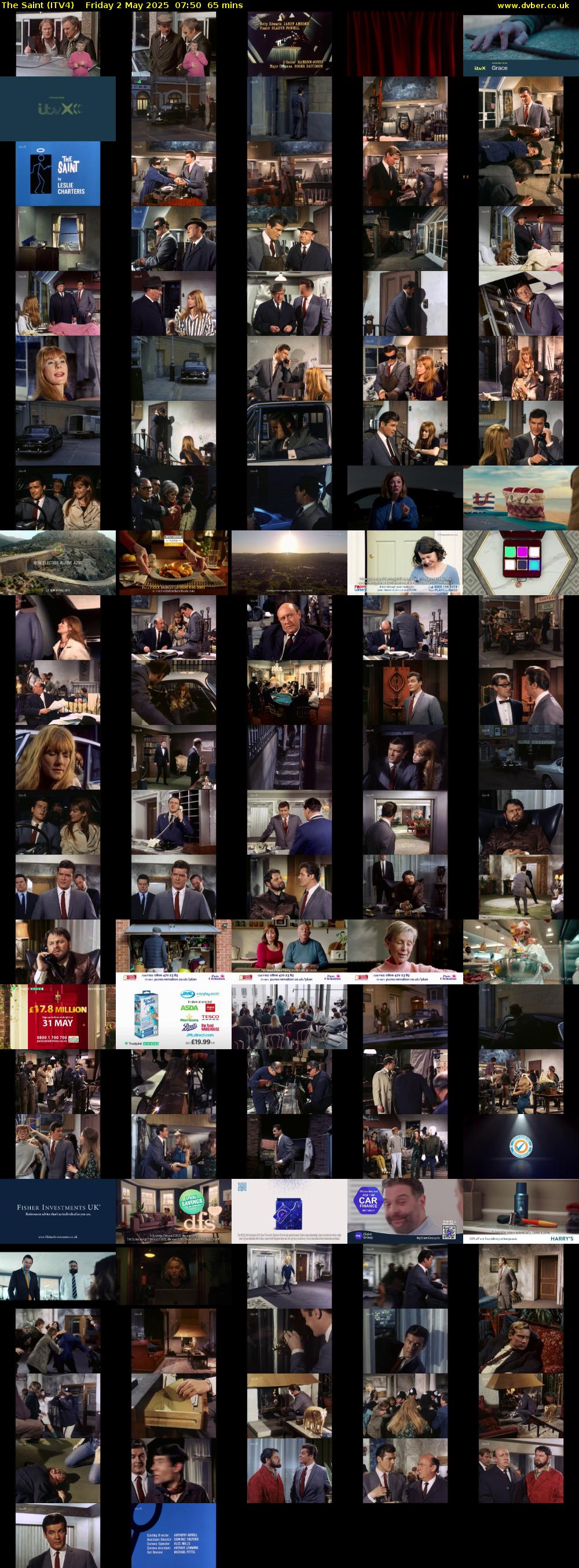 The Saint (ITV4) Friday 2 May 2025 07:50 - 08:55