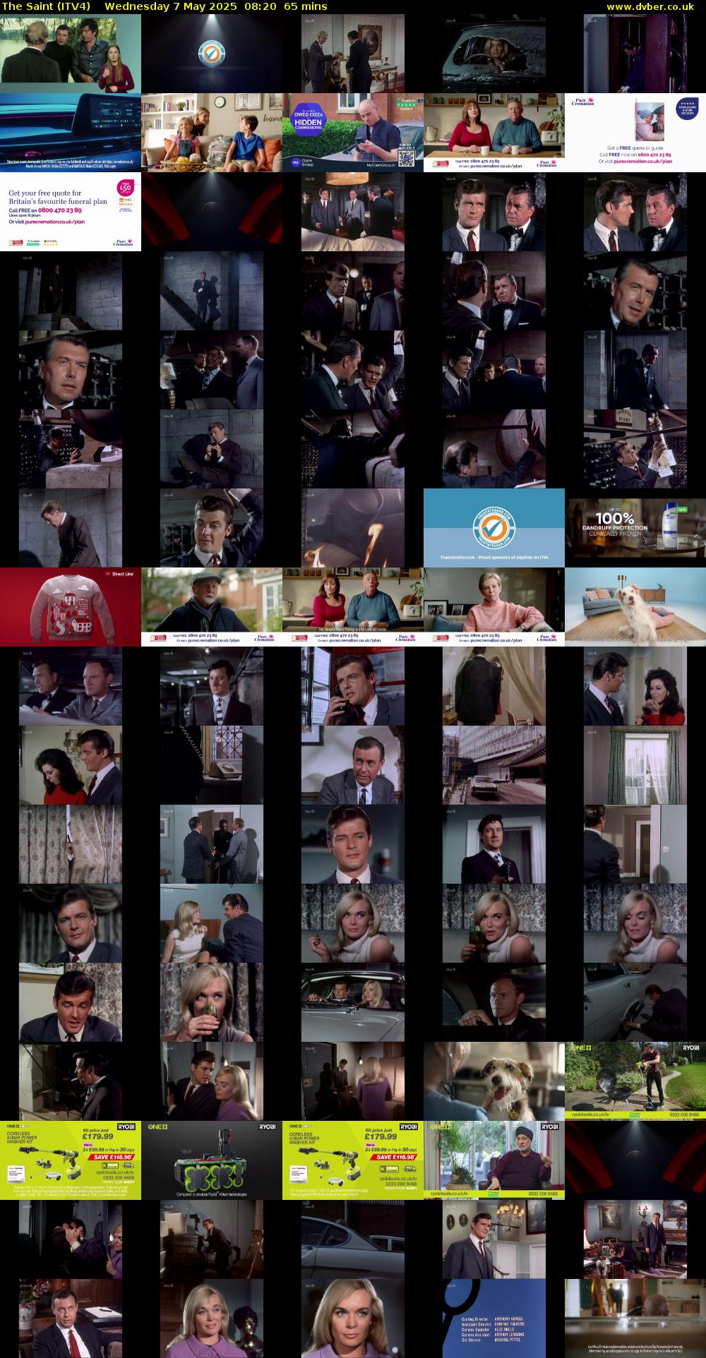 The Saint (ITV4) Wednesday 7 May 2025 08:20 - 09:25