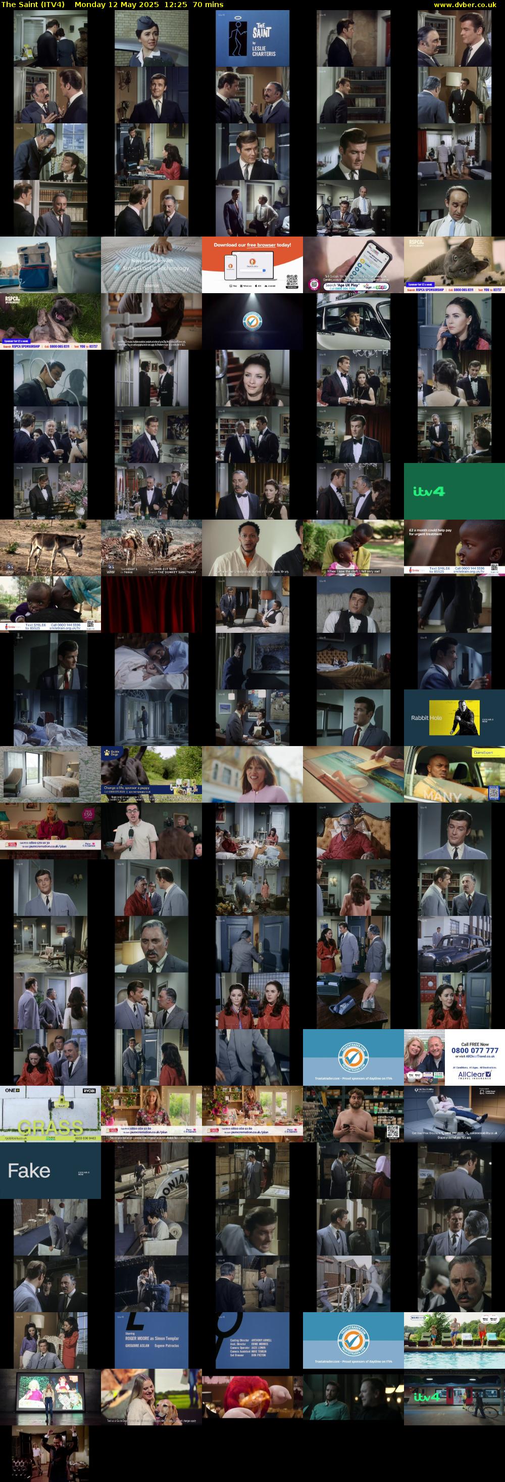 The Saint (ITV4) Monday 12 May 2025 12:25 - 13:35