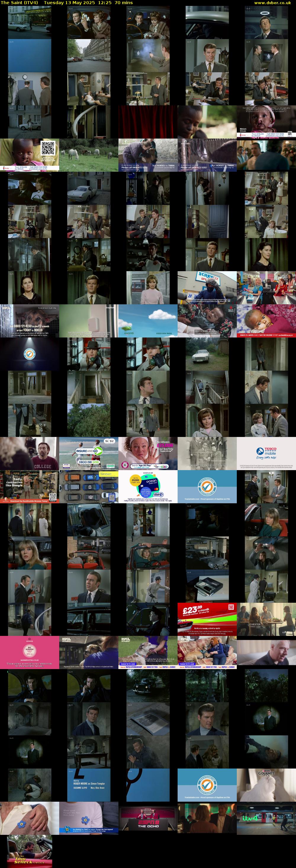 The Saint (ITV4) Tuesday 13 May 2025 12:25 - 13:35