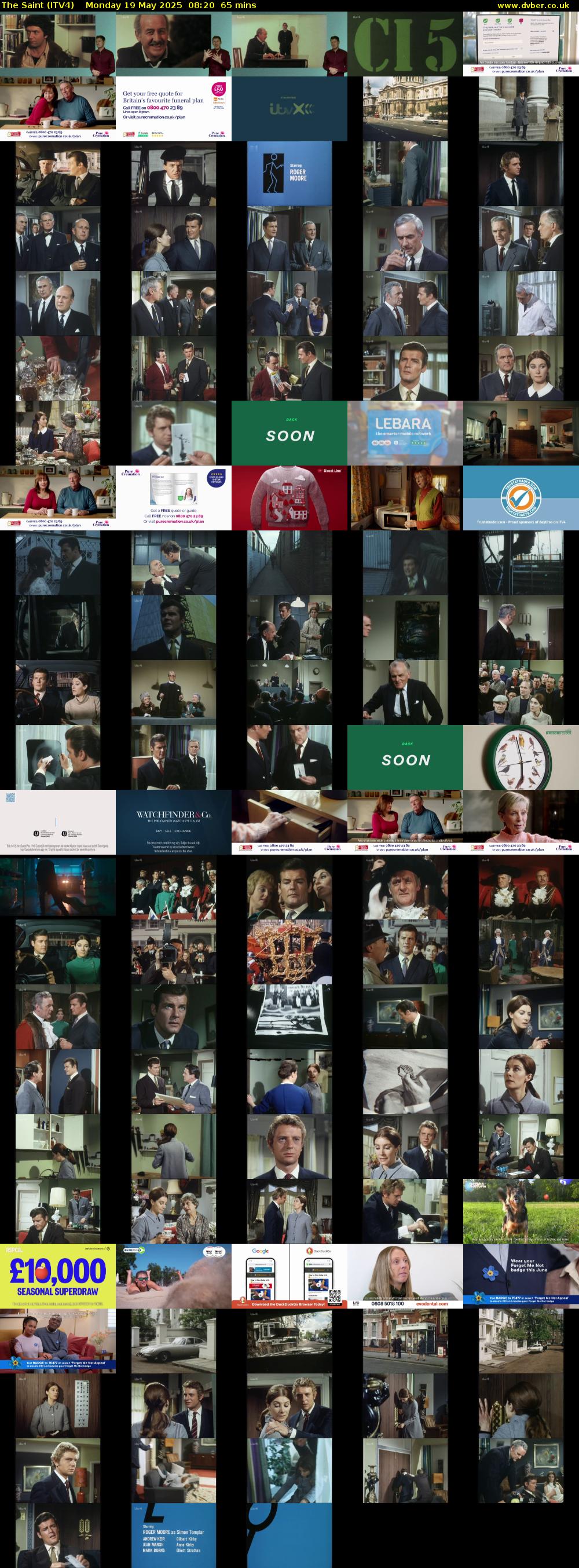 The Saint (ITV4) Monday 19 May 2025 08:20 - 09:25