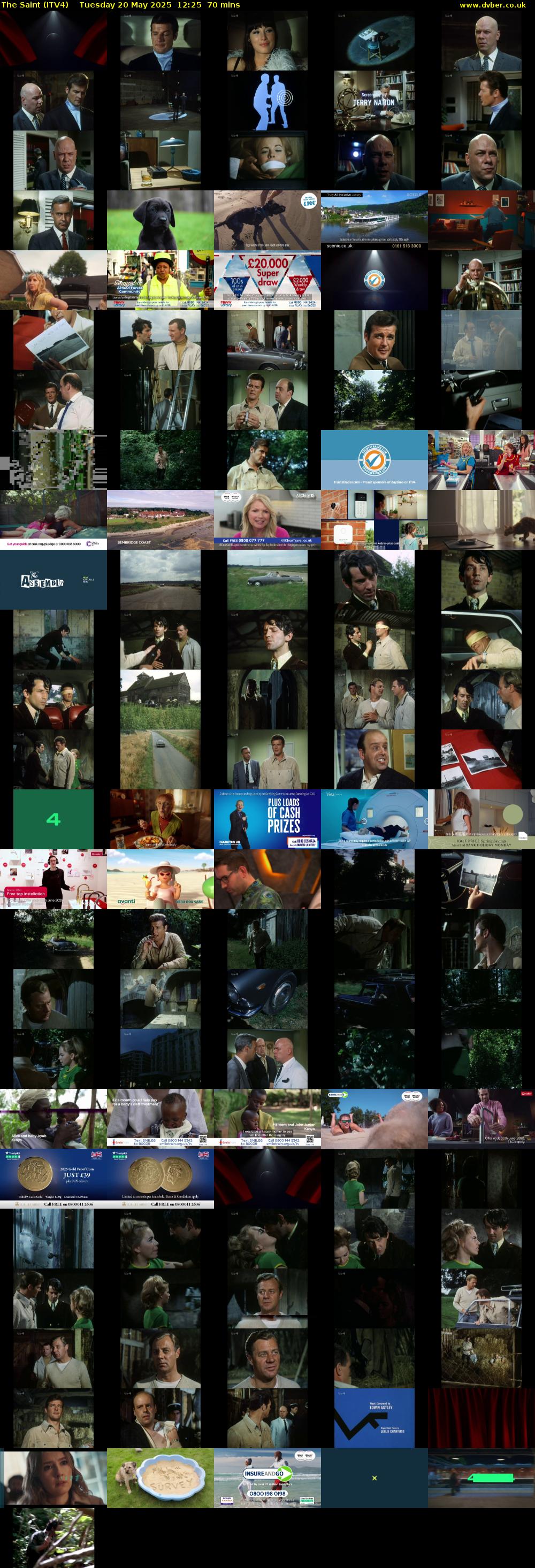 The Saint (ITV4) Tuesday 20 May 2025 12:25 - 13:35