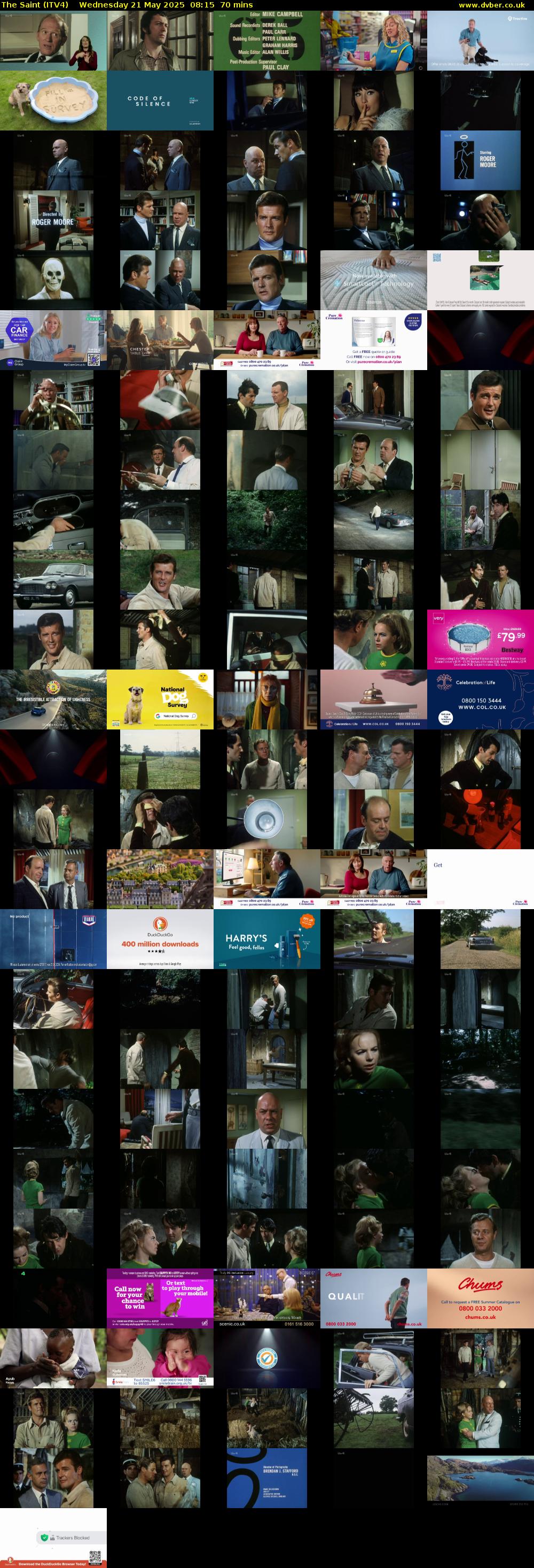 The Saint (ITV4) Wednesday 21 May 2025 08:15 - 09:25