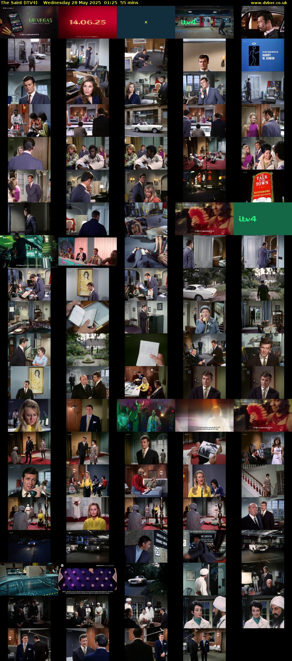 The Saint (ITV4) Wednesday 28 May 2025 01:25 - 02:20