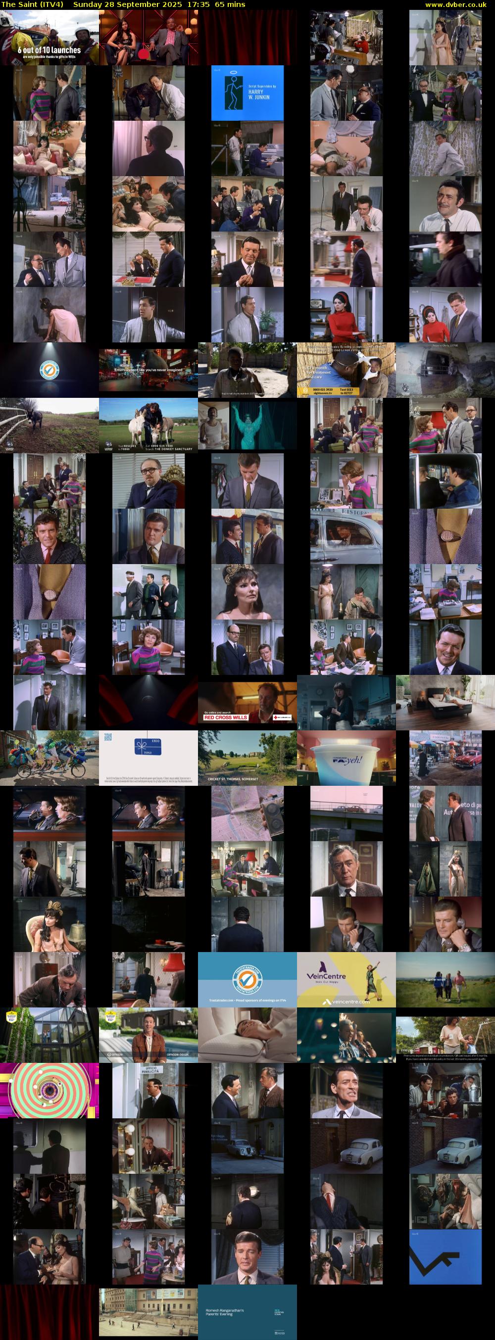 The Saint (ITV4) Sunday 28 September 2025 17:35 - 18:40