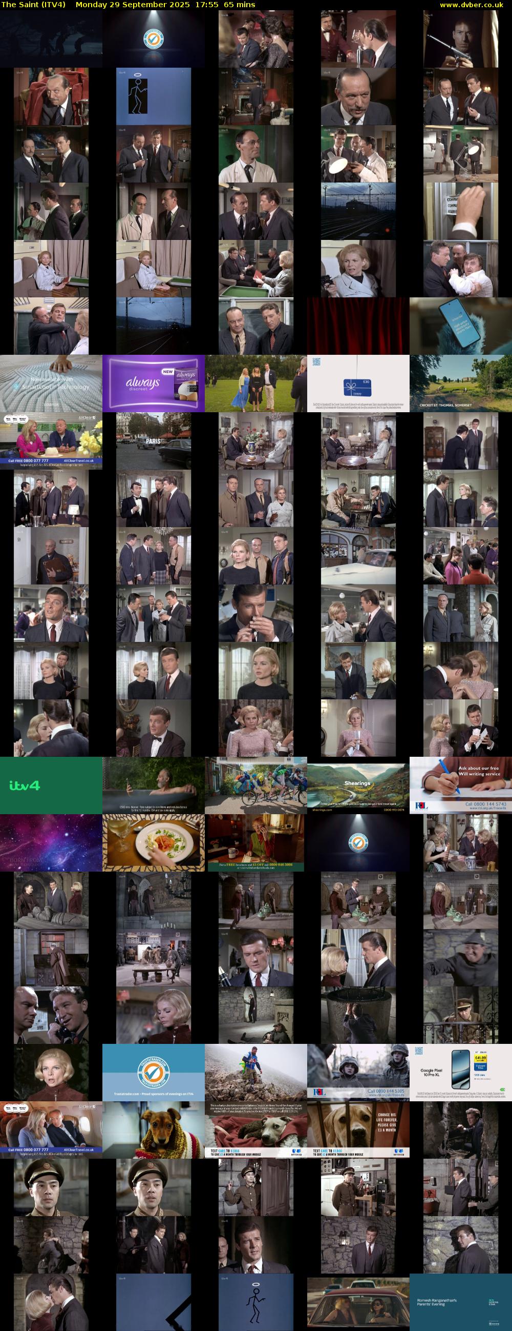 The Saint (ITV4) Monday 29 September 2025 17:55 - 19:00