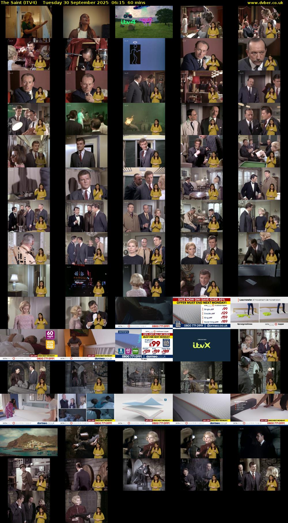 The Saint (ITV4) Tuesday 30 September 2025 06:15 - 07:15