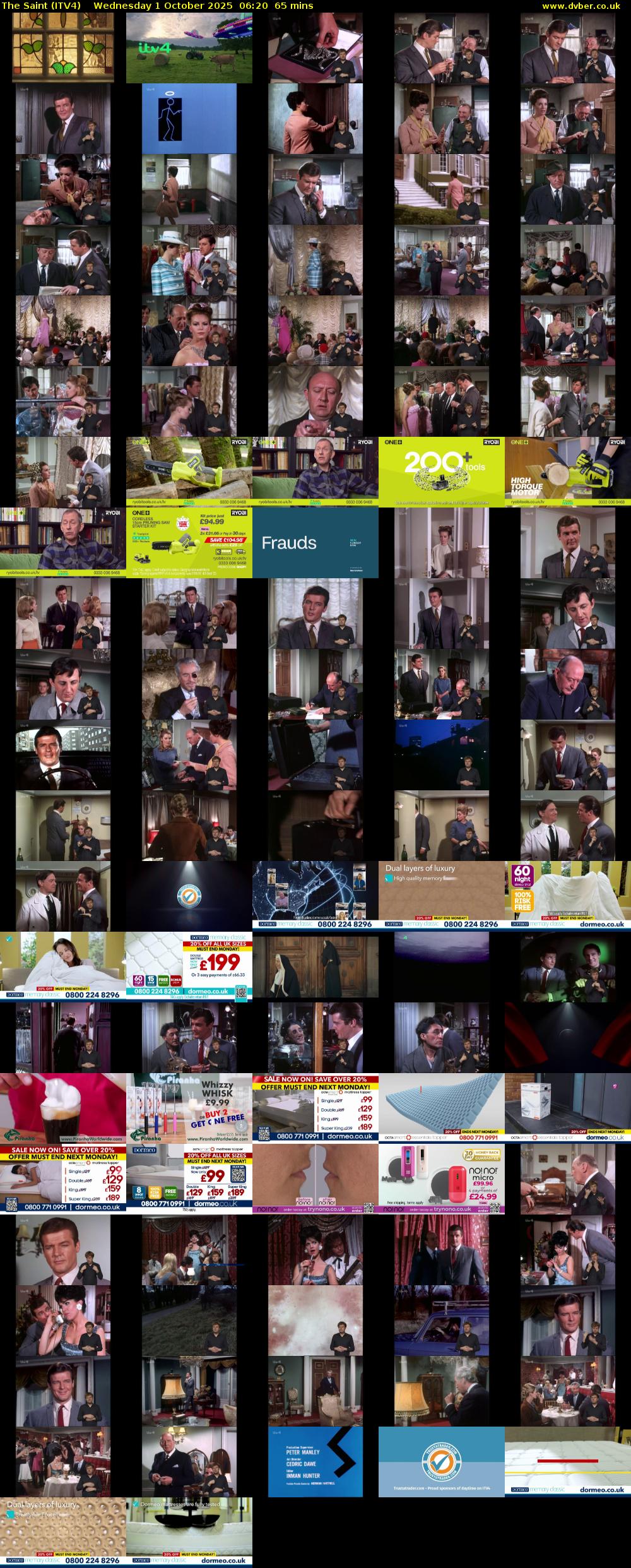 The Saint (ITV4) Wednesday 1 October 2025 06:20 - 07:25