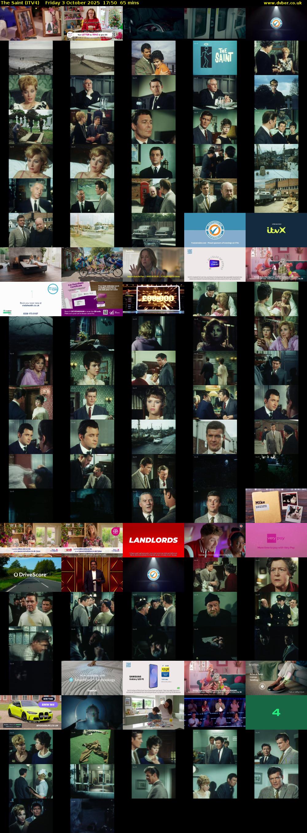 The Saint (ITV4) Friday 3 October 2025 17:50 - 18:55