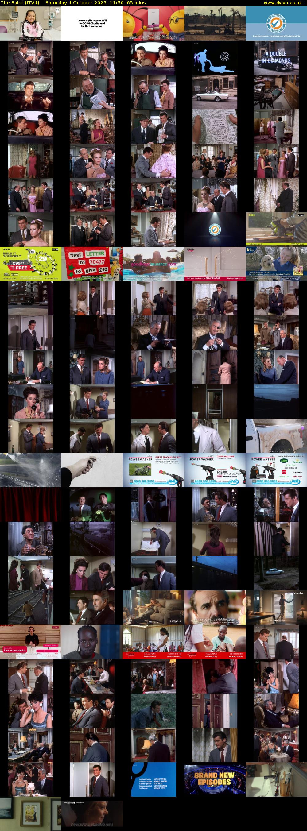 The Saint (ITV4) Saturday 4 October 2025 11:50 - 12:55