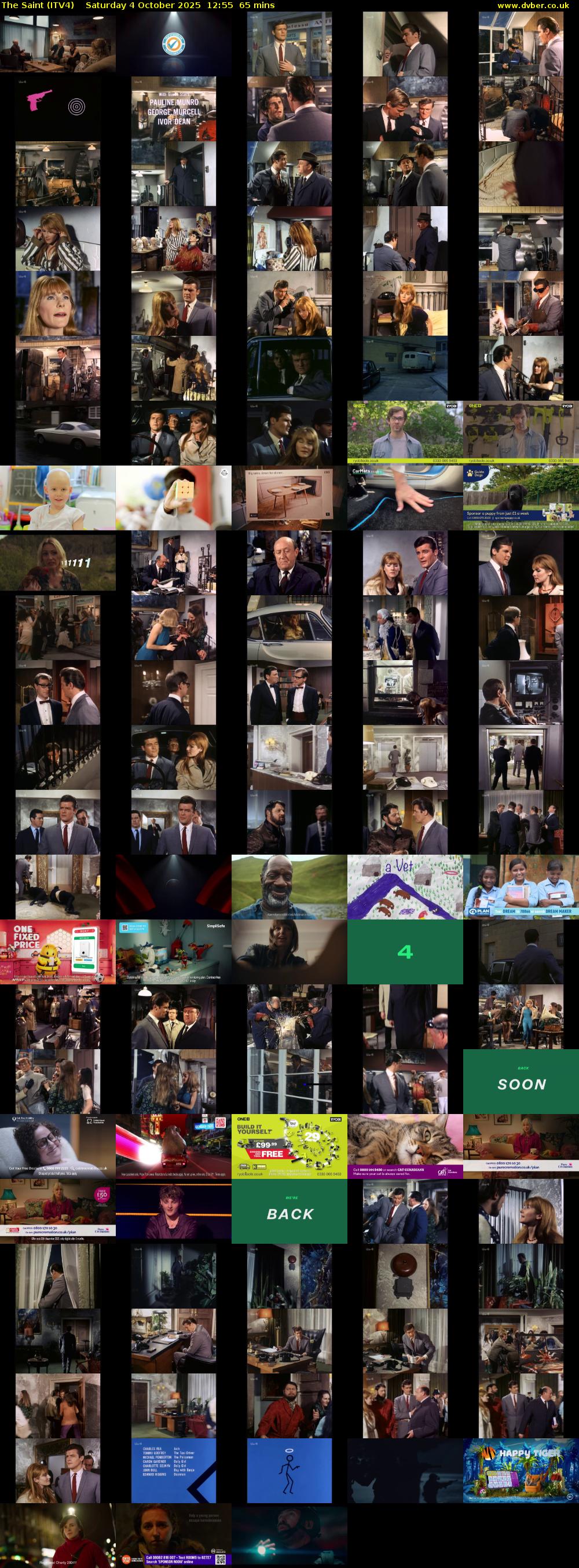 The Saint (ITV4) Saturday 4 October 2025 12:55 - 14:00