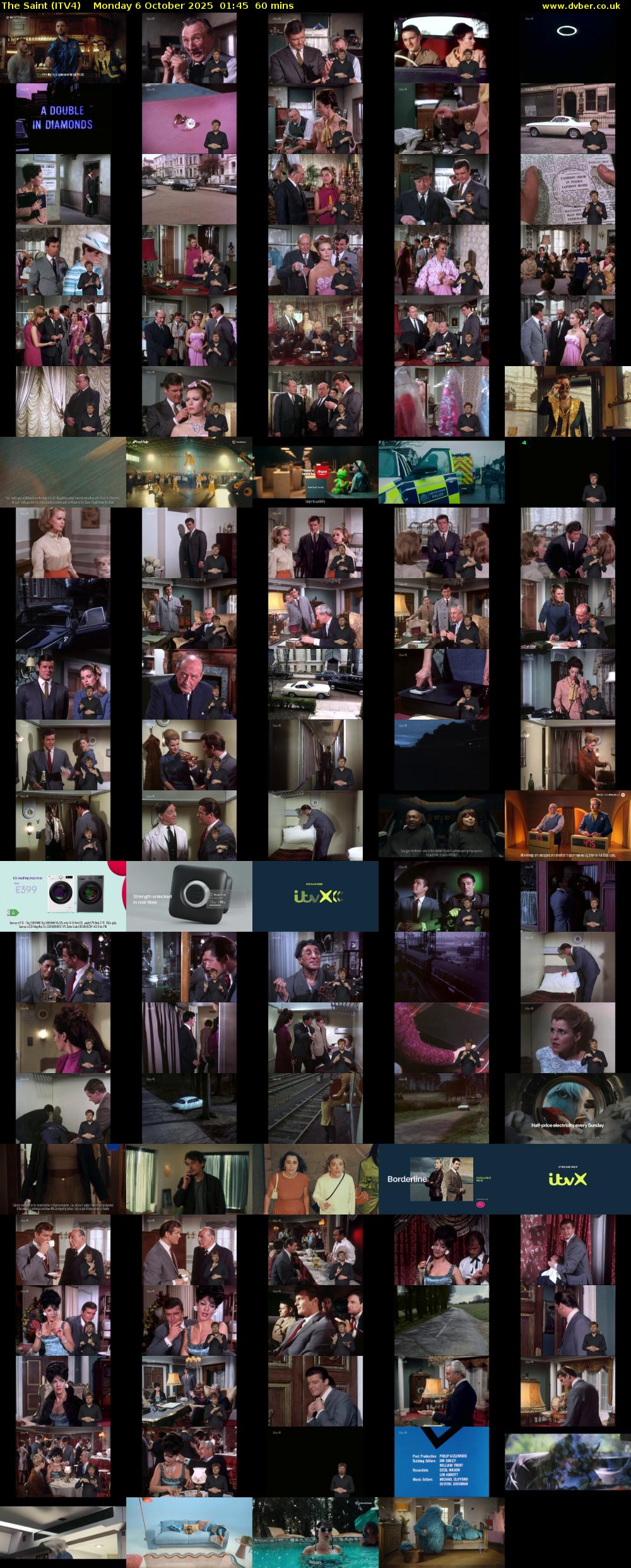 The Saint (ITV4) Monday 6 October 2025 01:45 - 02:45