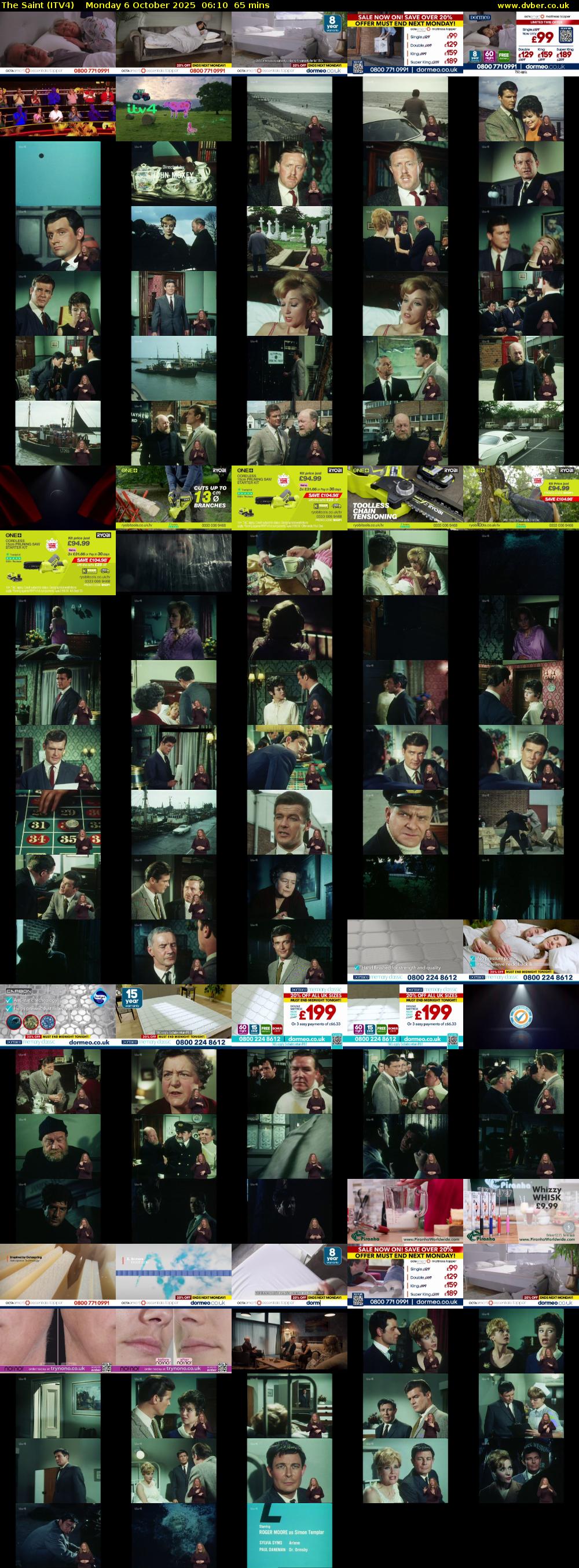 The Saint (ITV4) Monday 6 October 2025 06:10 - 07:15