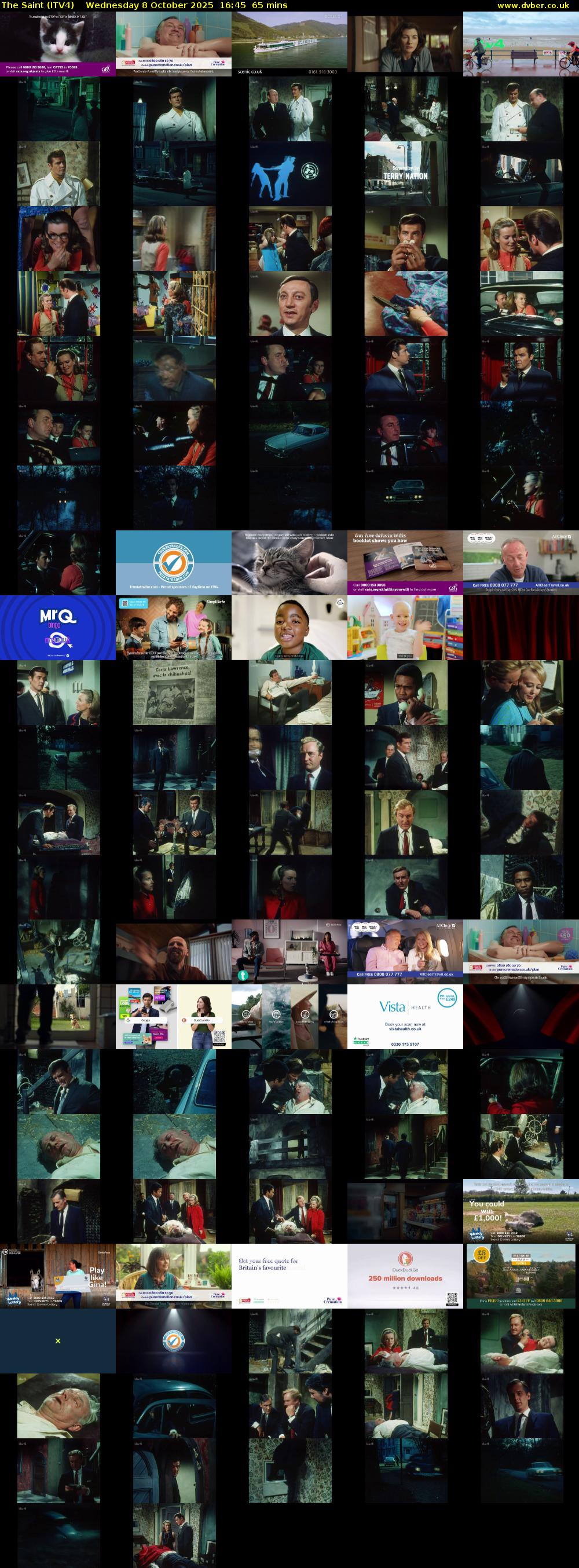 The Saint (ITV4) Wednesday 8 October 2025 16:45 - 17:50