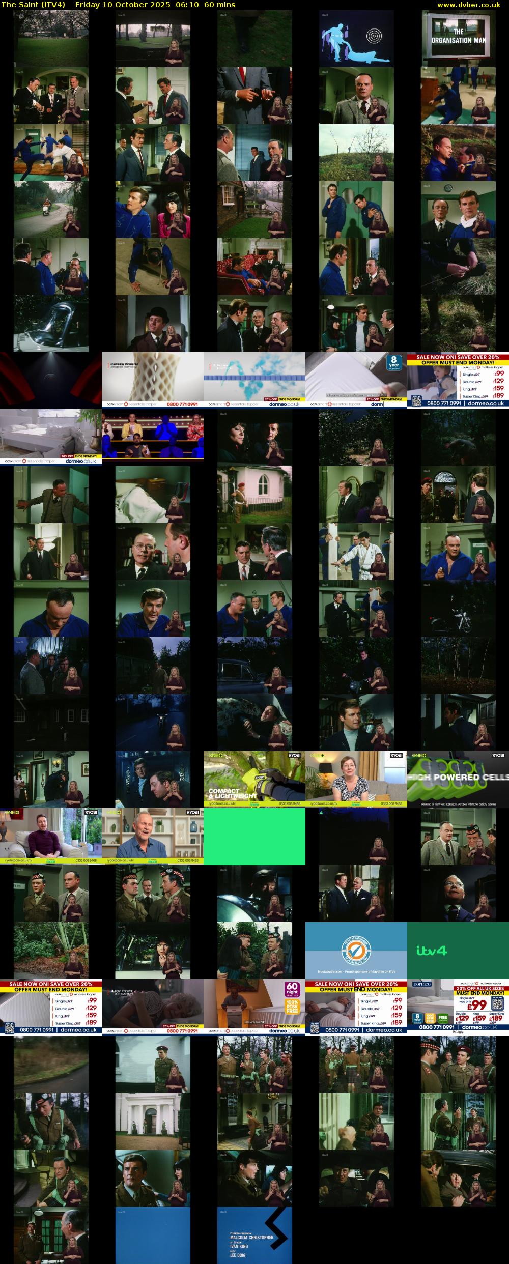 The Saint (ITV4) Friday 10 October 2025 06:10 - 07:10