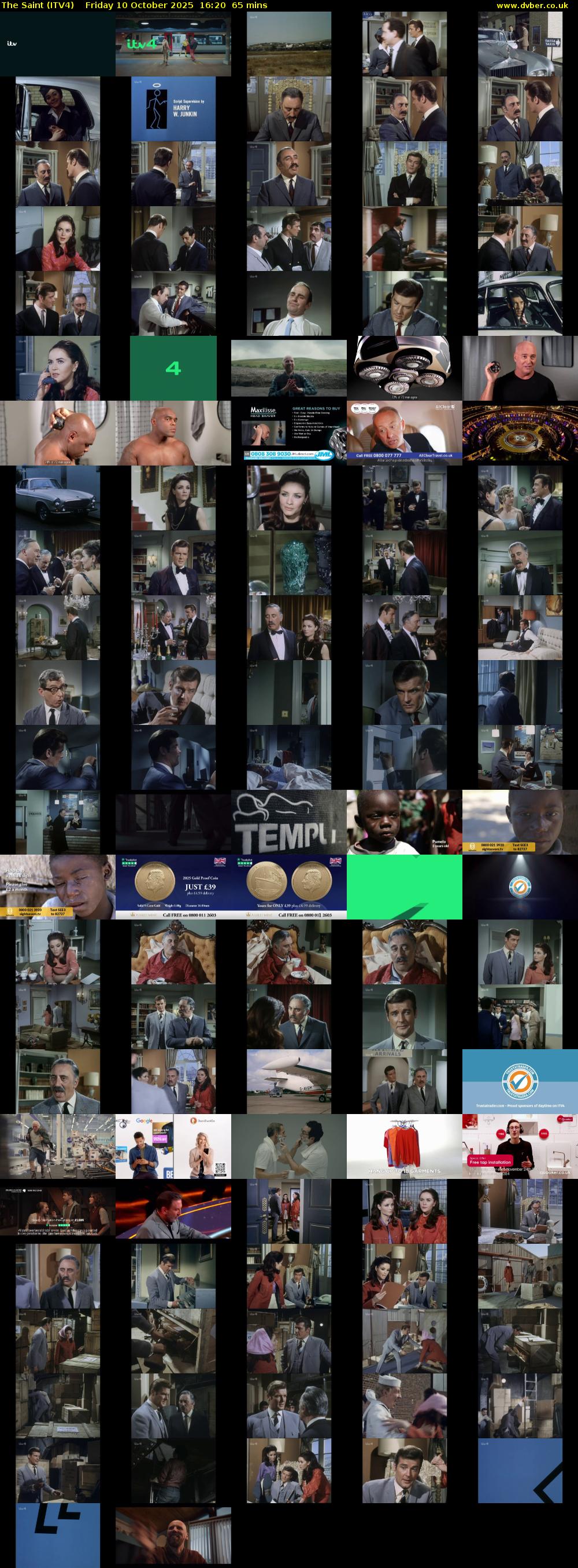 The Saint (ITV4) Friday 10 October 2025 16:20 - 17:25