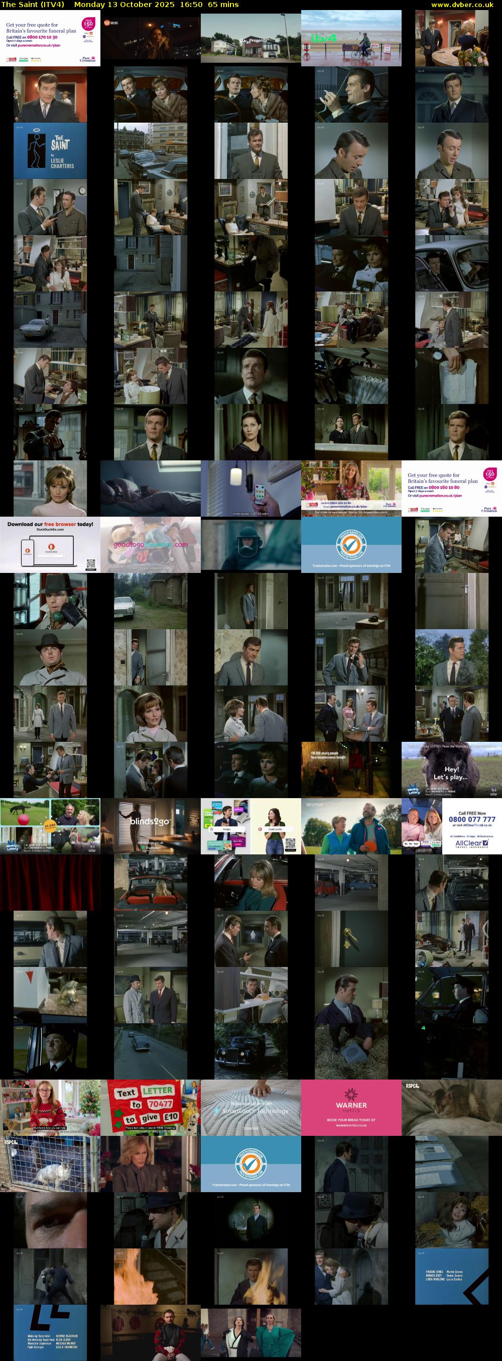 The Saint (ITV4) Monday 13 October 2025 16:50 - 17:55