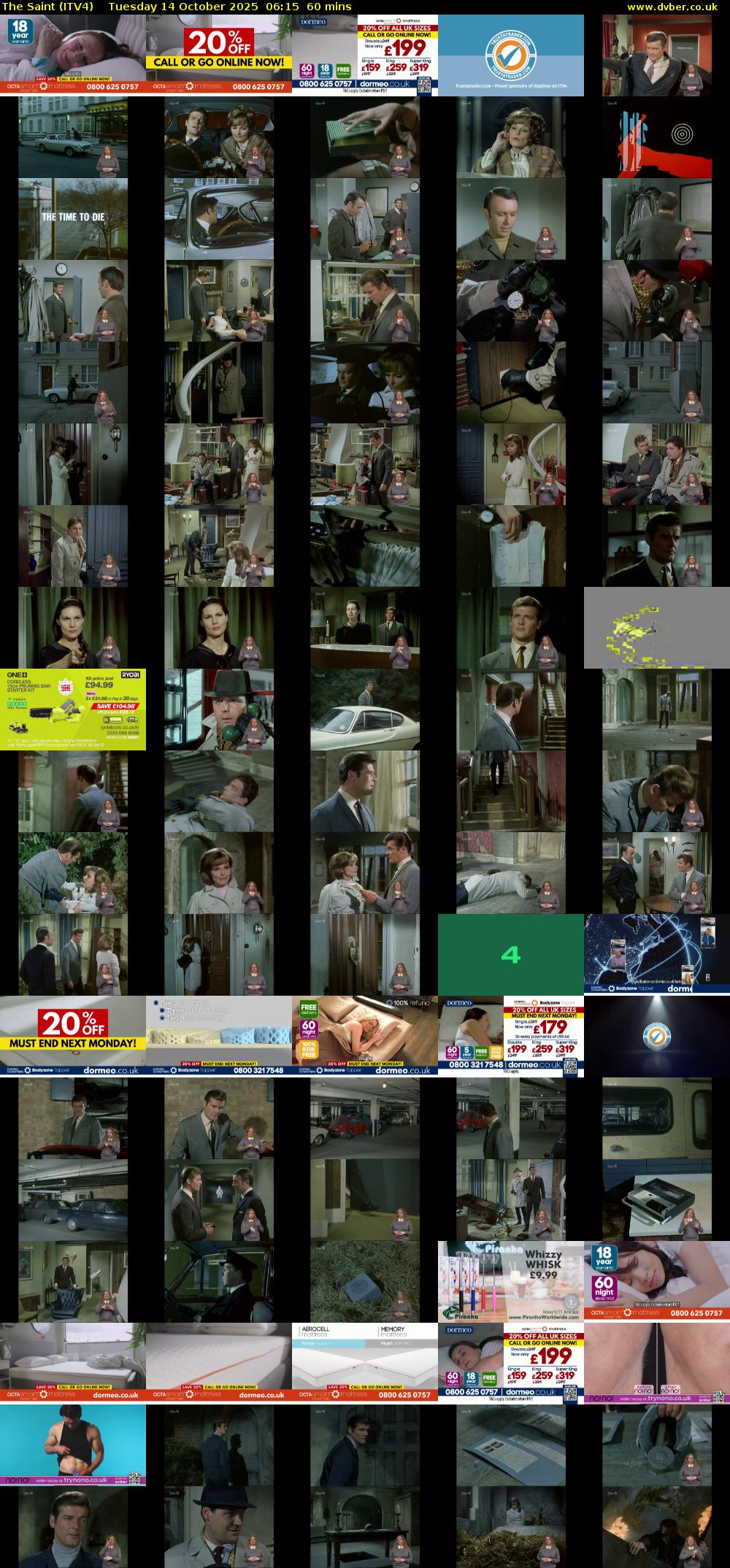 The Saint (ITV4) Tuesday 14 October 2025 06:15 - 07:15