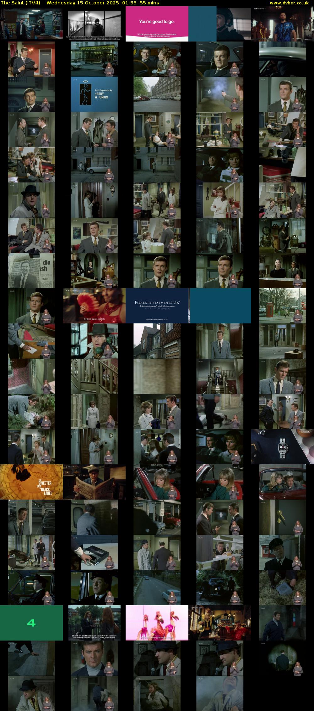 The Saint (ITV4) Wednesday 15 October 2025 01:55 - 02:50