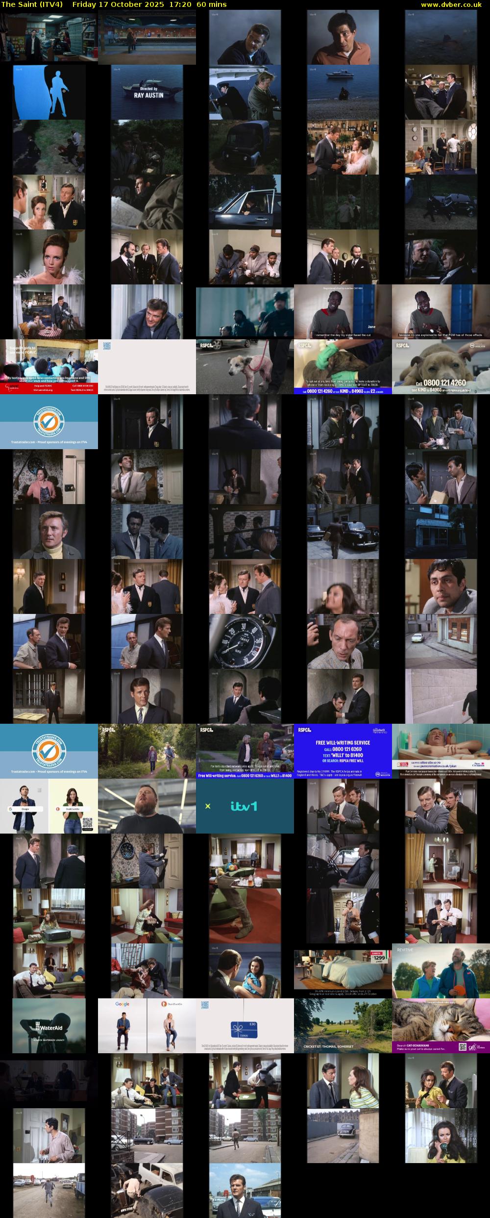 The Saint (ITV4) Friday 17 October 2025 17:20 - 18:20