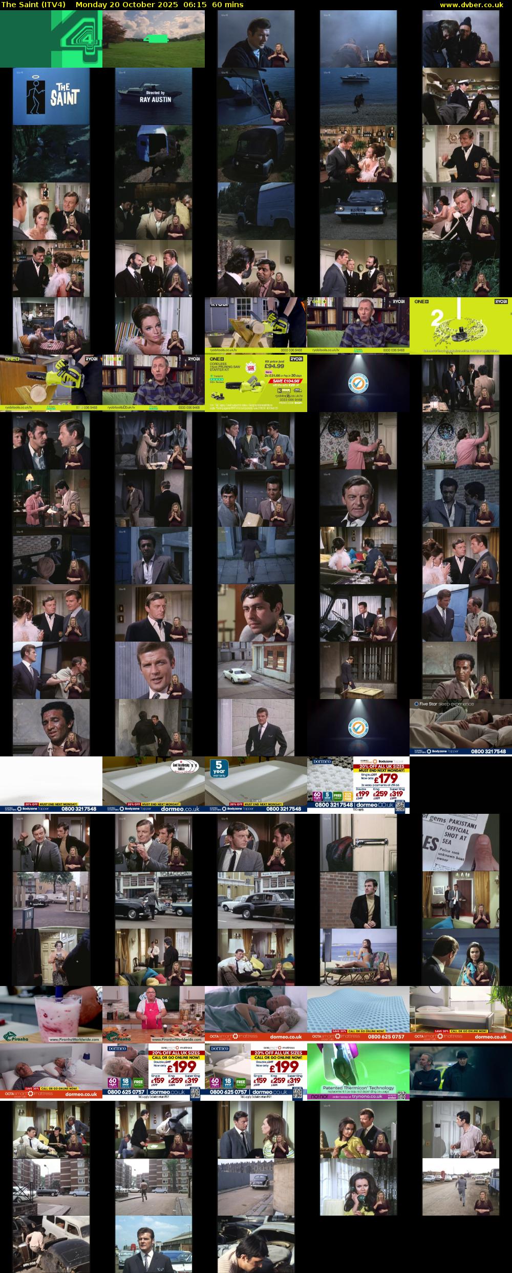 The Saint (ITV4) Monday 20 October 2025 06:15 - 07:15