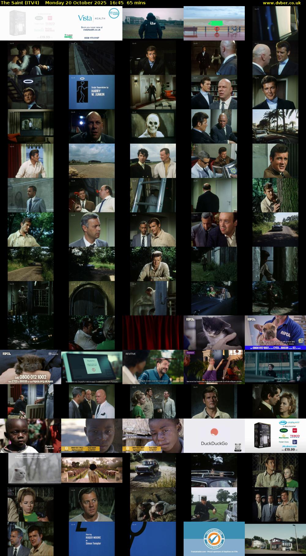 The Saint (ITV4) Monday 20 October 2025 16:45 - 17:50