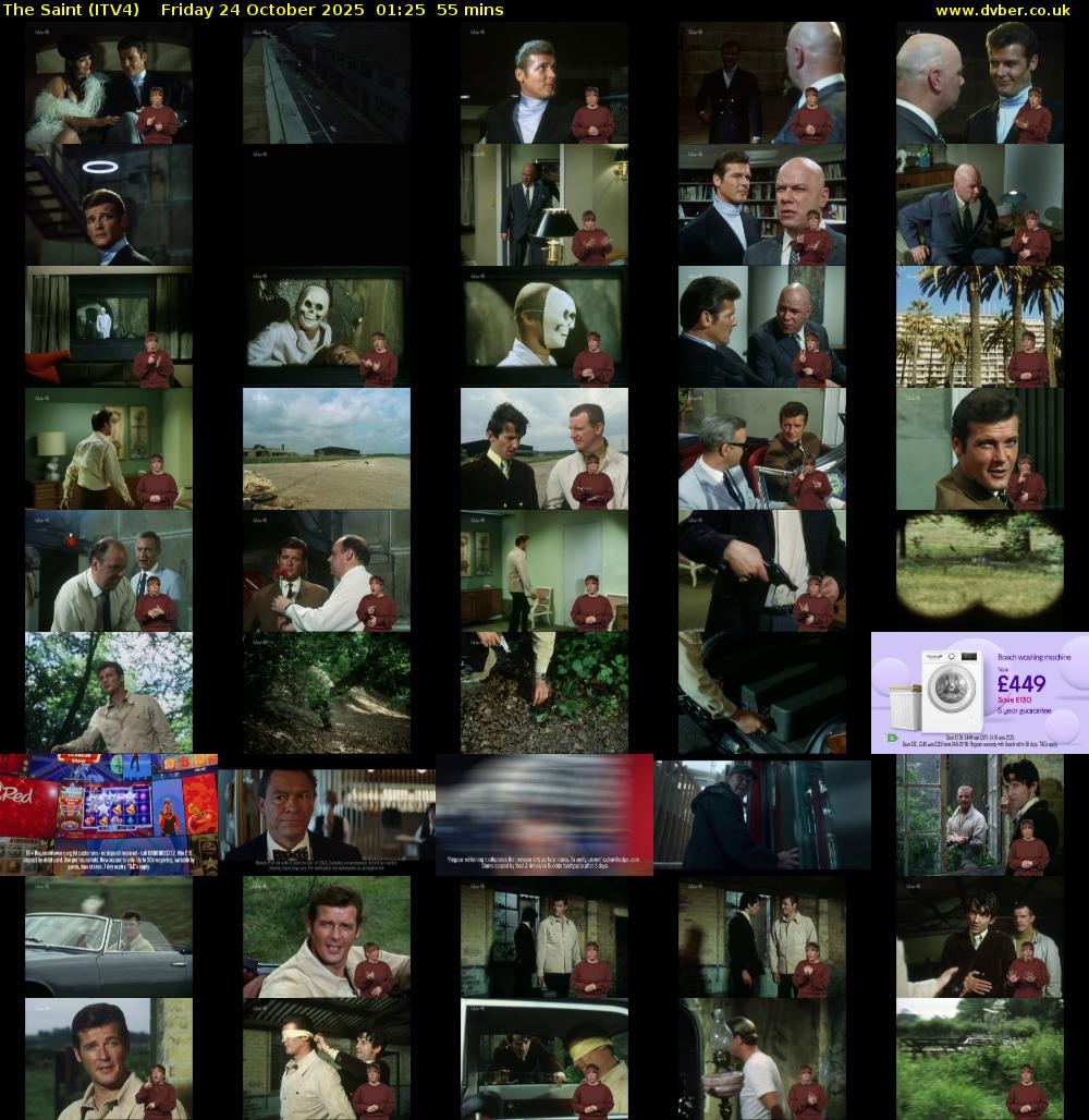 The Saint (ITV4) Friday 24 October 2025 01:25 - 02:20