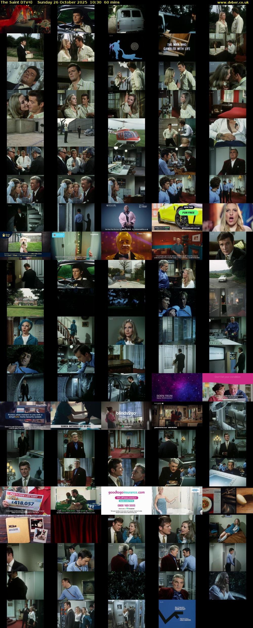 The Saint (ITV4) Sunday 26 October 2025 10:30 - 11:30