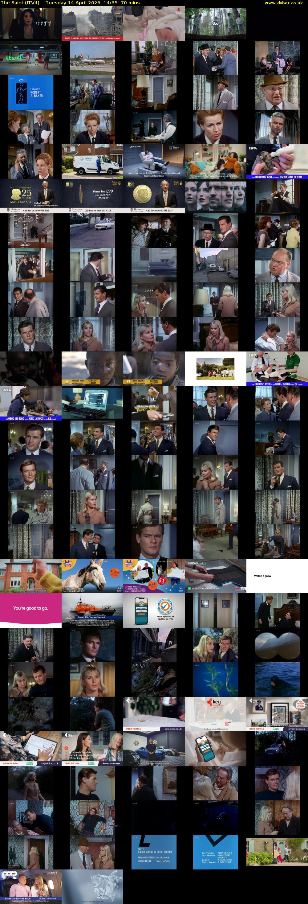 The Saint (ITV4) Tuesday 14 April 2026 14:35 - 15:45