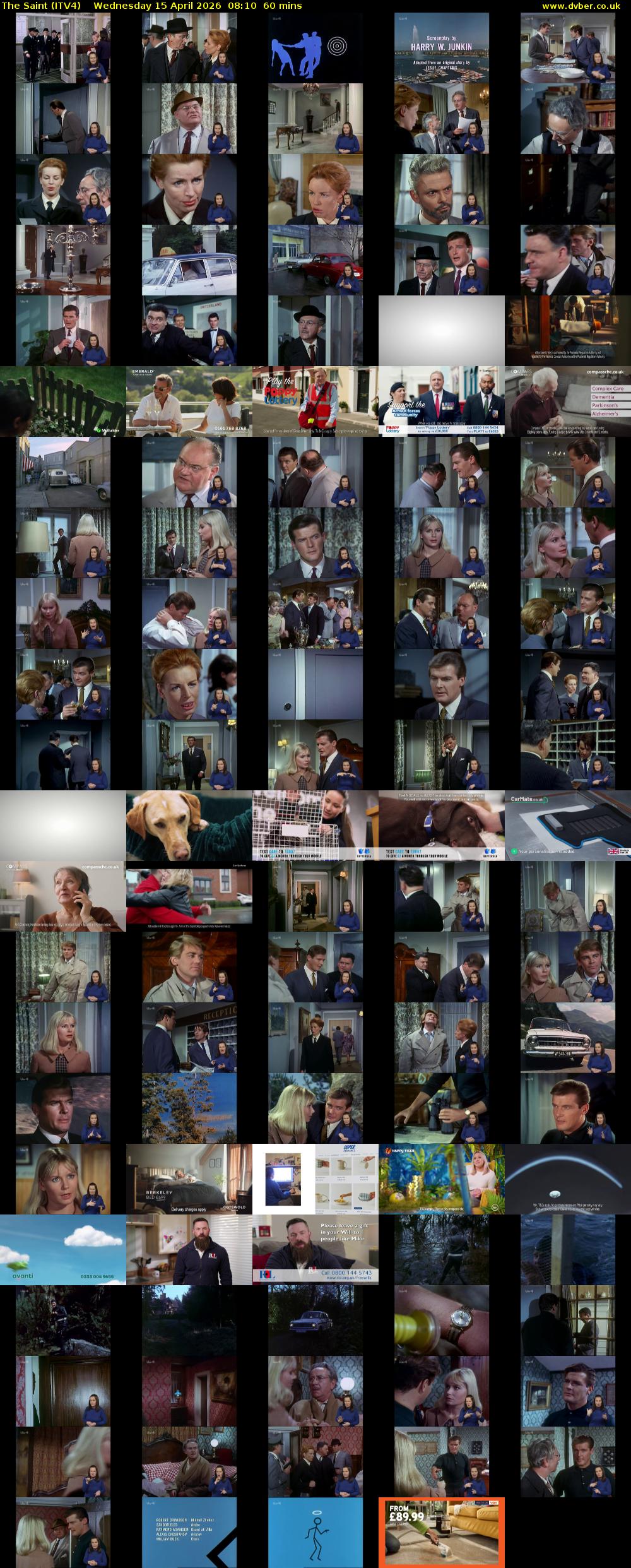 The Saint (ITV4) Wednesday 15 April 2026 08:10 - 09:10