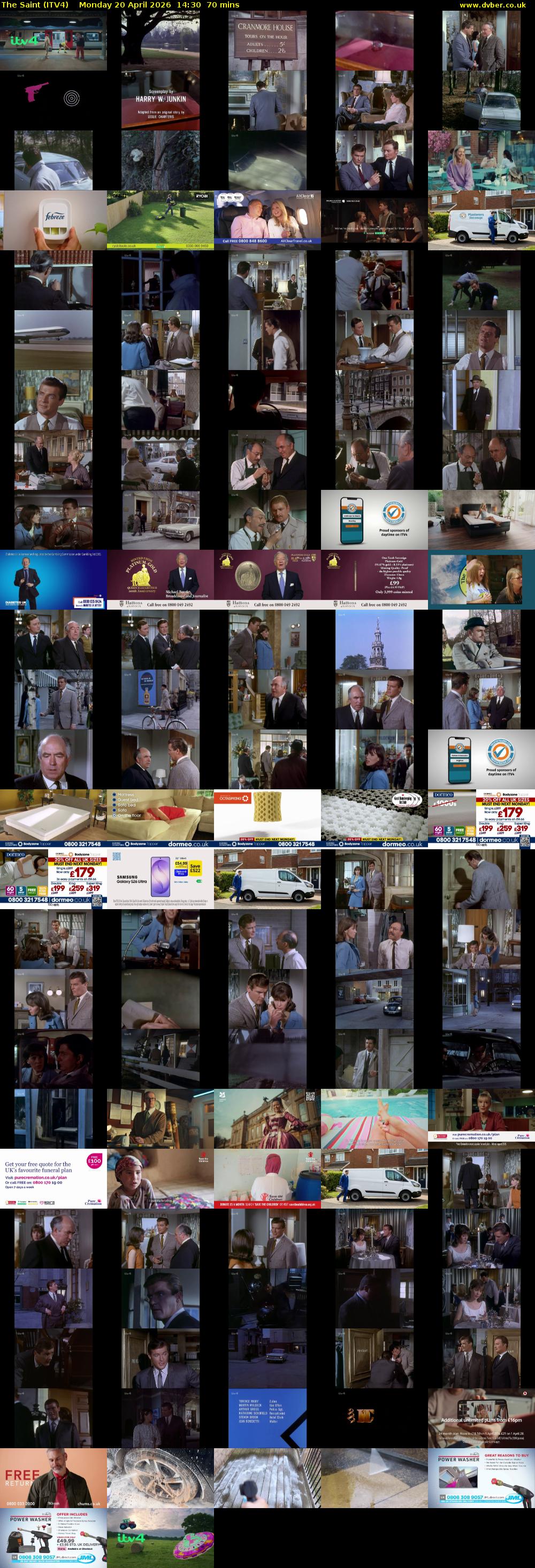 The Saint (ITV4) Monday 20 April 2026 14:30 - 15:40