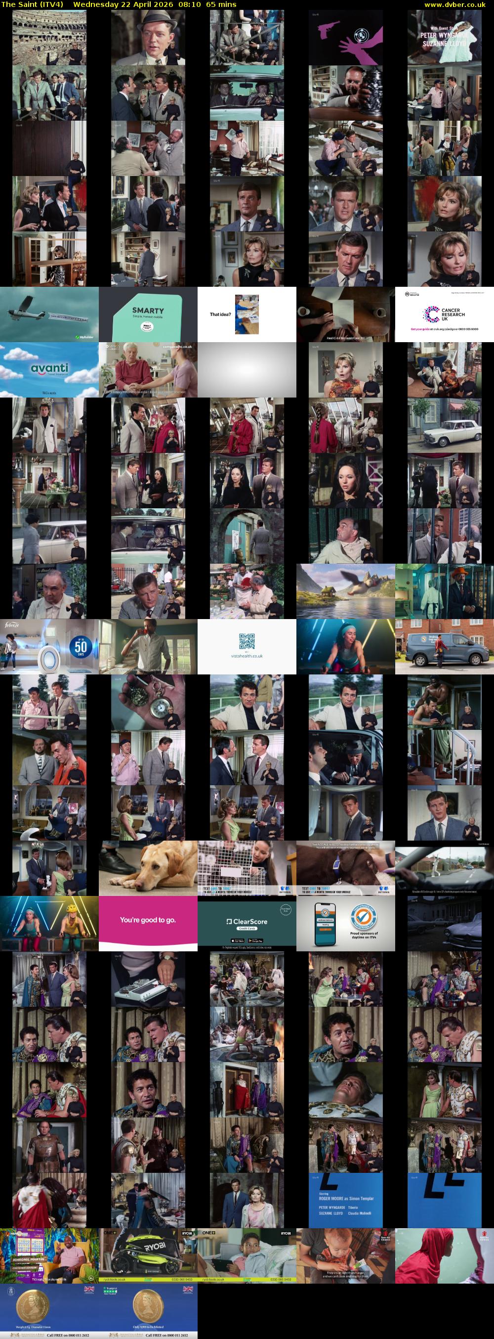The Saint (ITV4) Wednesday 22 April 2026 08:10 - 09:15