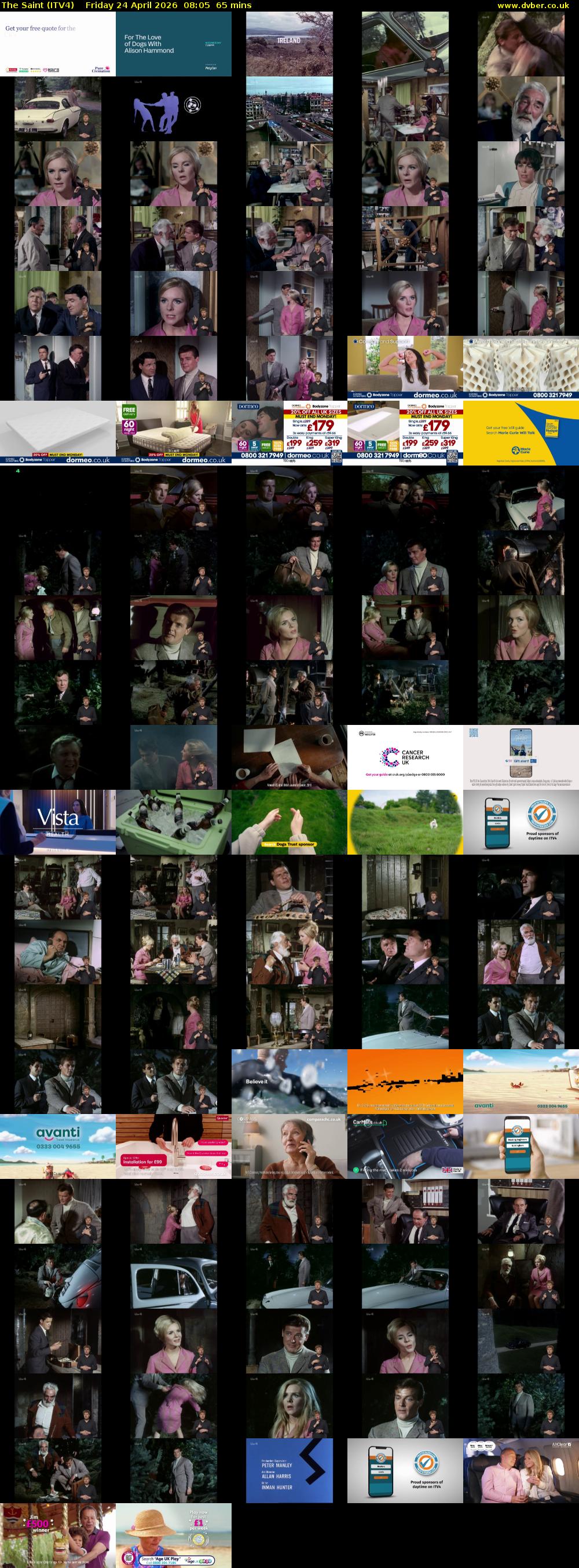 The Saint (ITV4) Friday 24 April 2026 08:05 - 09:10