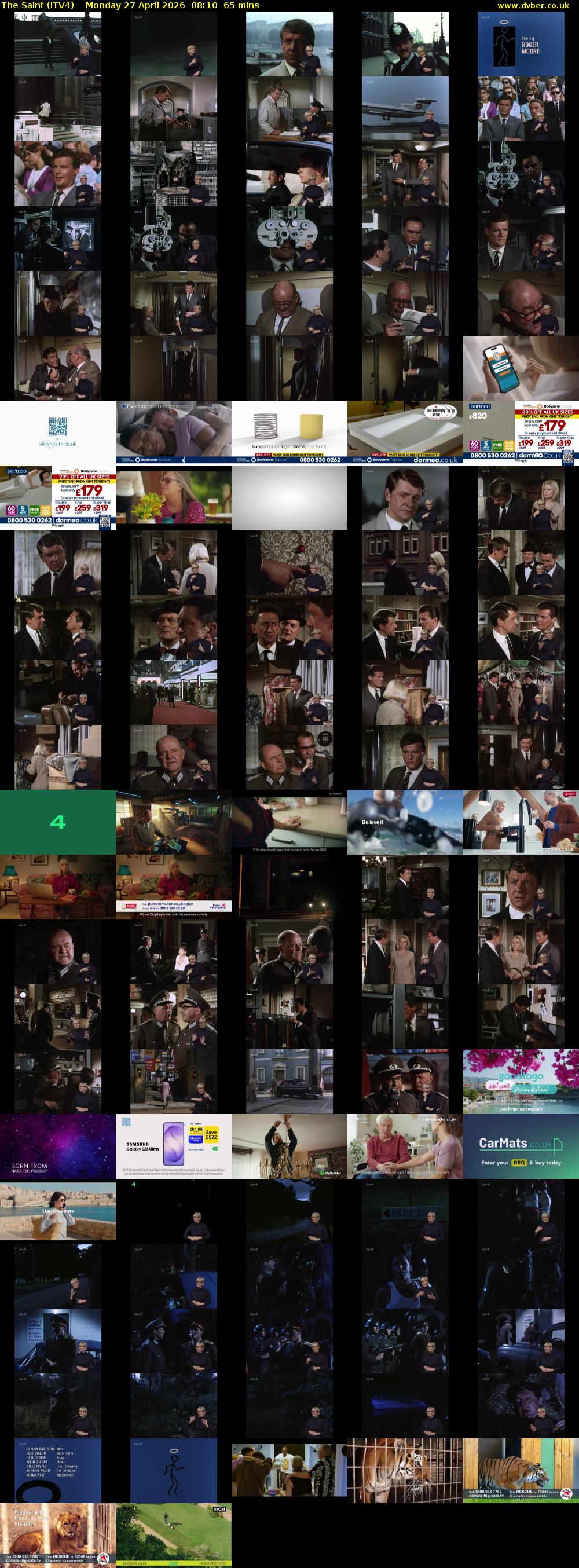 The Saint (ITV4) Monday 27 April 2026 08:10 - 09:15