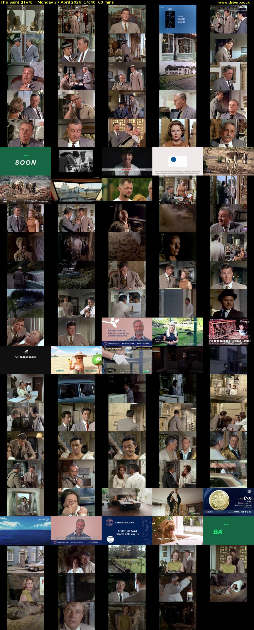 The Saint (ITV4) Monday 27 April 2026 14:40 - 15:40